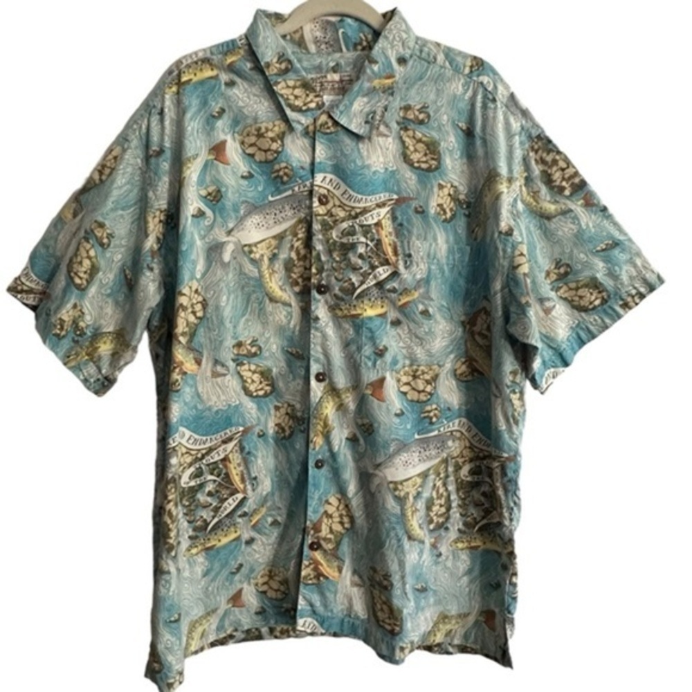 PATALOHA LIMITED EDITION RARE AND ENDANGERED TROUTS OF THE WORLD AHIRT SIZE XL